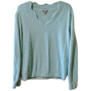 Cupcake Mint Fuzzy Sweater 🧁🤍💫